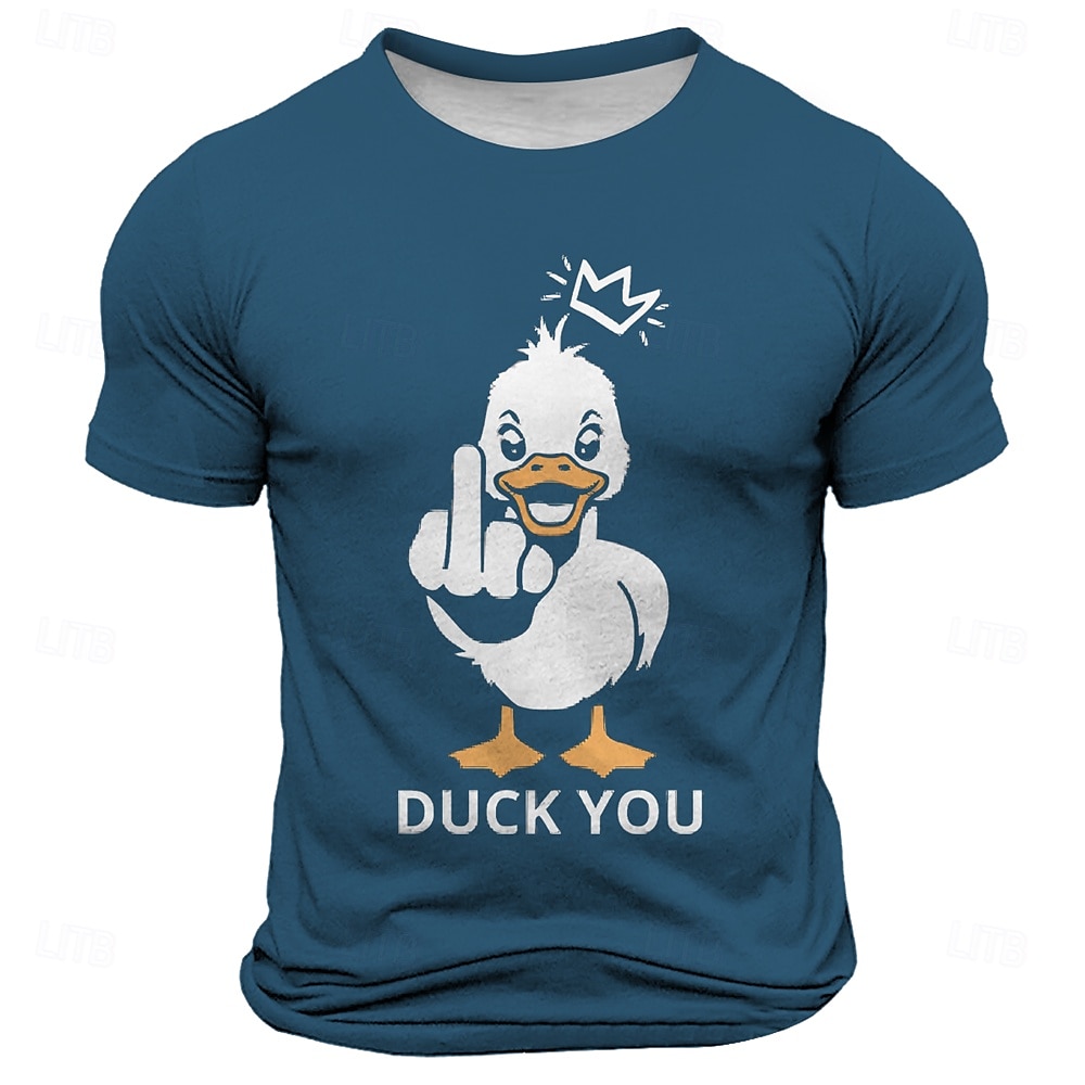 Męska Rude Offensive Śmieszna Gęś T-shirt Krótki rękaw Koszulka 3D Print Koszulka z okrągłym dekoltem Moda Codzienny Ulica Codzienny Czarny Czerwony Niebieski Lato Wiosna Odzież S M L XL XXL XXXL 2025 - $15.99 –P2