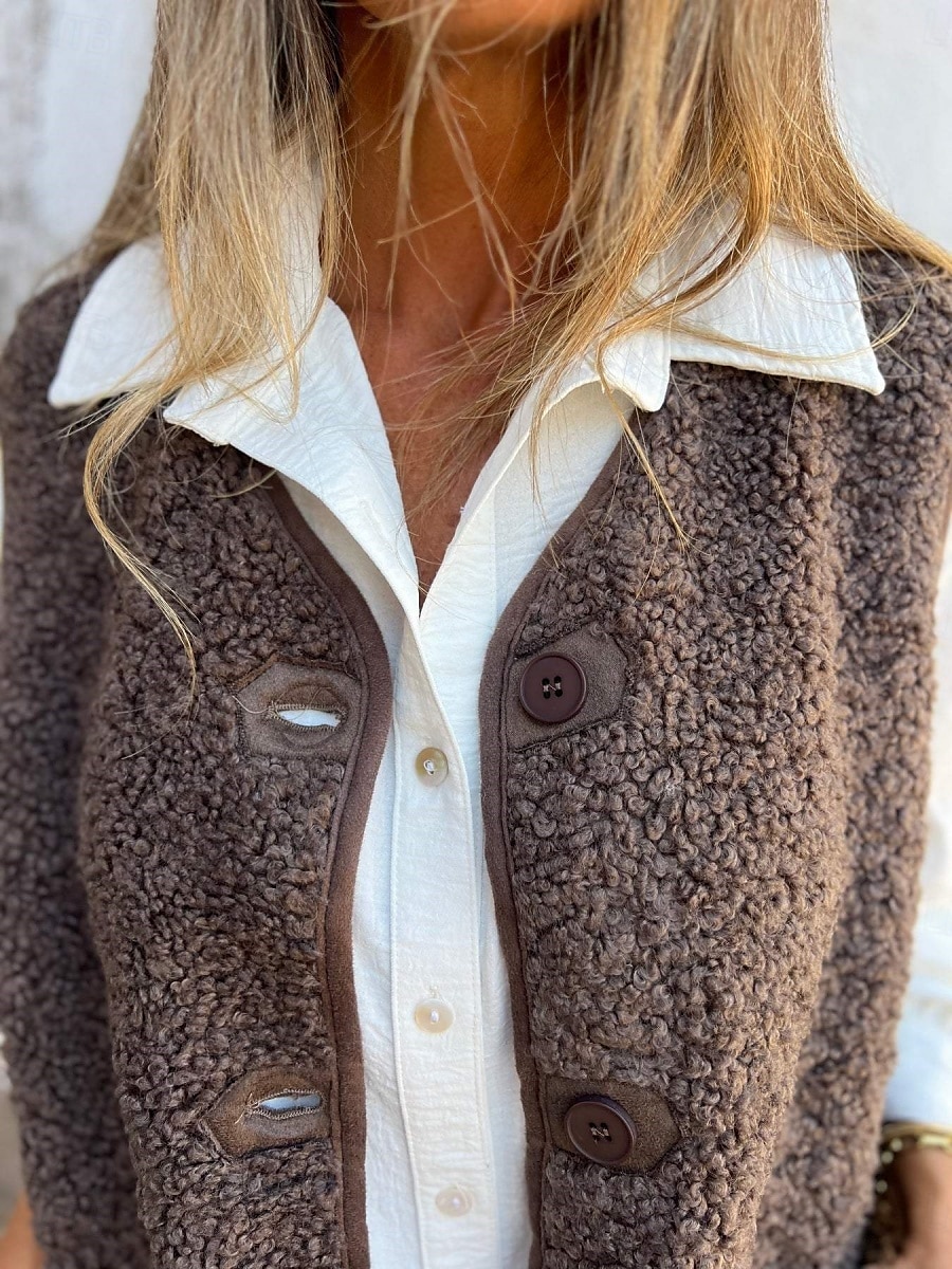Dames Vest Buiten Straat Dagelijks Herfst Winter Normaal jas Normale pasvorm Houd Warm Ademend Hedendaags Stijlvol Jacks Mouwloos Effen Kleur Met zakken Zwart Rood Koffie 2025 - $32.99 –P3