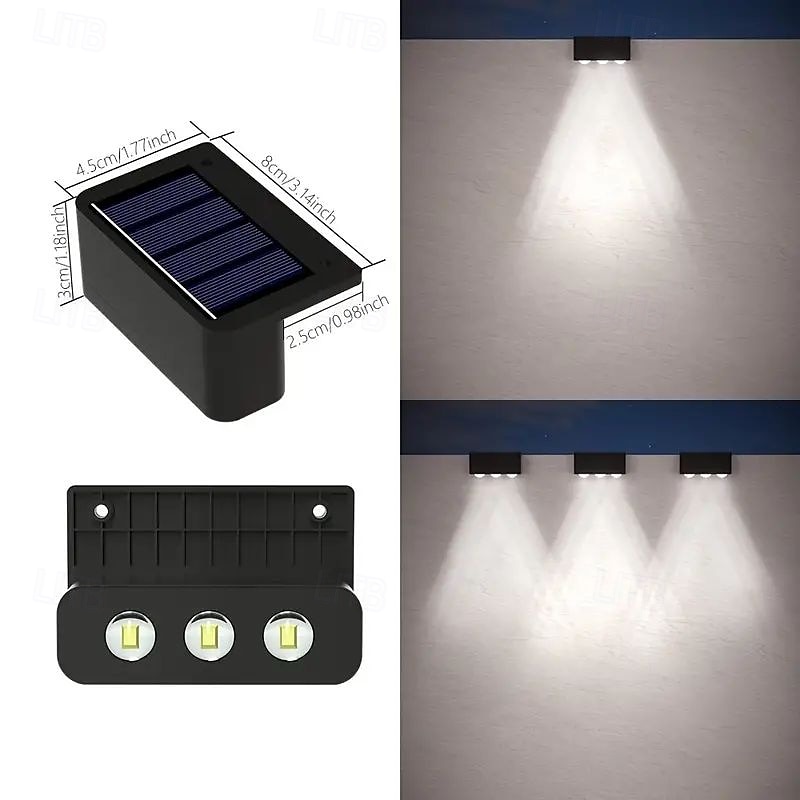 4/8pcs Solar Powered Outdoor Wall Lights Garden Pathway Step Lights High-Efficiency Silicon Panels No Wiring Required Optical Control with Installation Hardware 2025 - $27.99 –P16