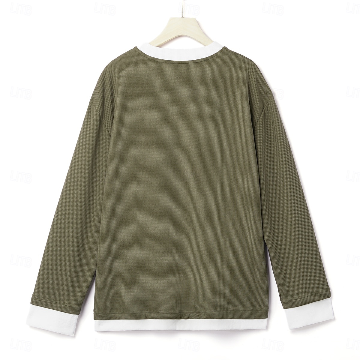 Per uomo Maglietta Waffle Maglietta con Zip a Quarti Maglietta Camicia a Maniche Lunghe Manica Lunga Girocollo Primavera & Autunno Blocco di colori Moda Designer Essenziale Cerniera Finto due pezzi del 2025 a $28.99 –P9