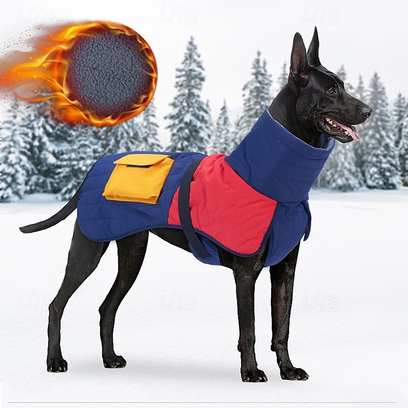 Câini Haine Puffer Jack Jachetă din lână Iarnă Impermeabil Cald Comfortabil În aer liber Interior homewear Mediu Mare 2025 - $28.99 –P1