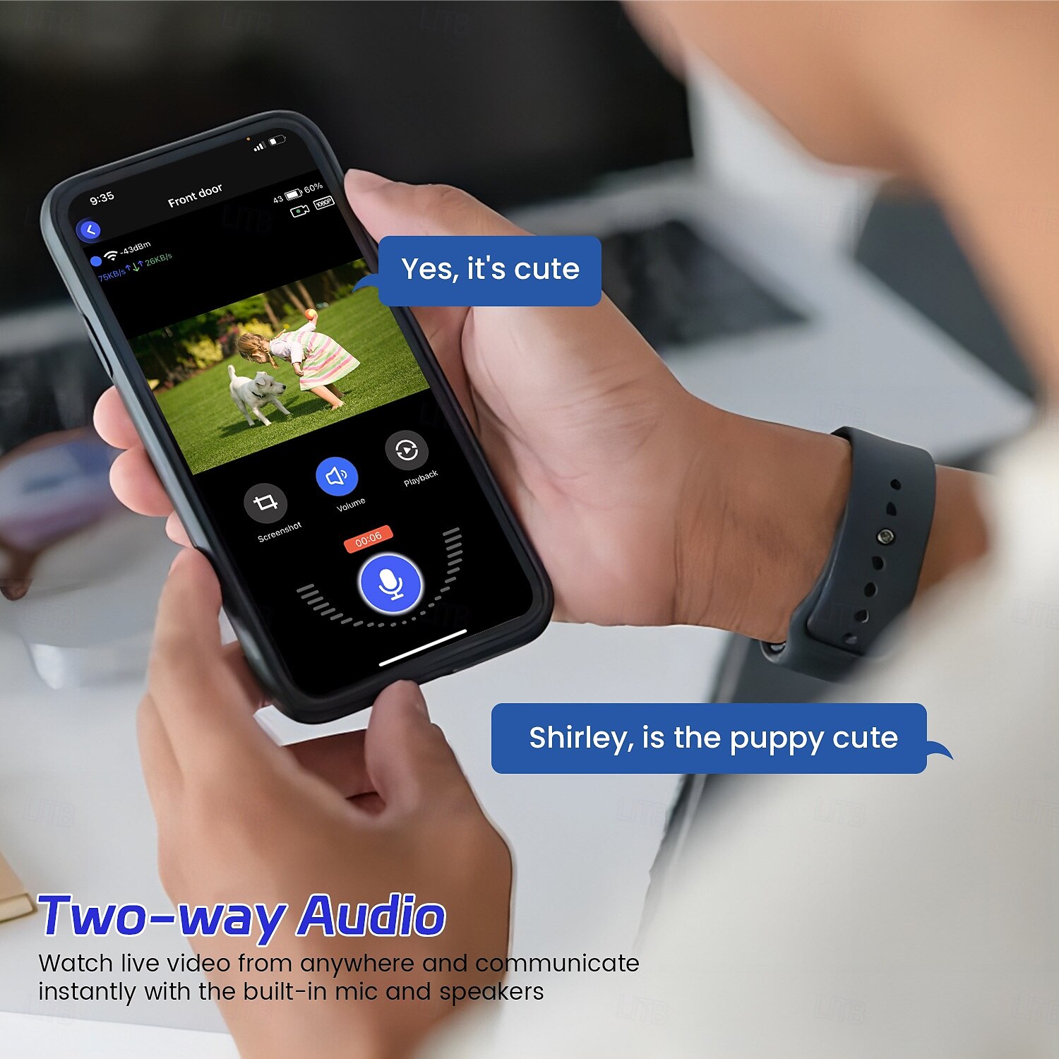 1080p video sonerie cameră inteligentă IA detecție umană vizualizare live inclusă sonerie 2,4 g wifi audio bidirecțional 2025 - $67.99 –P6