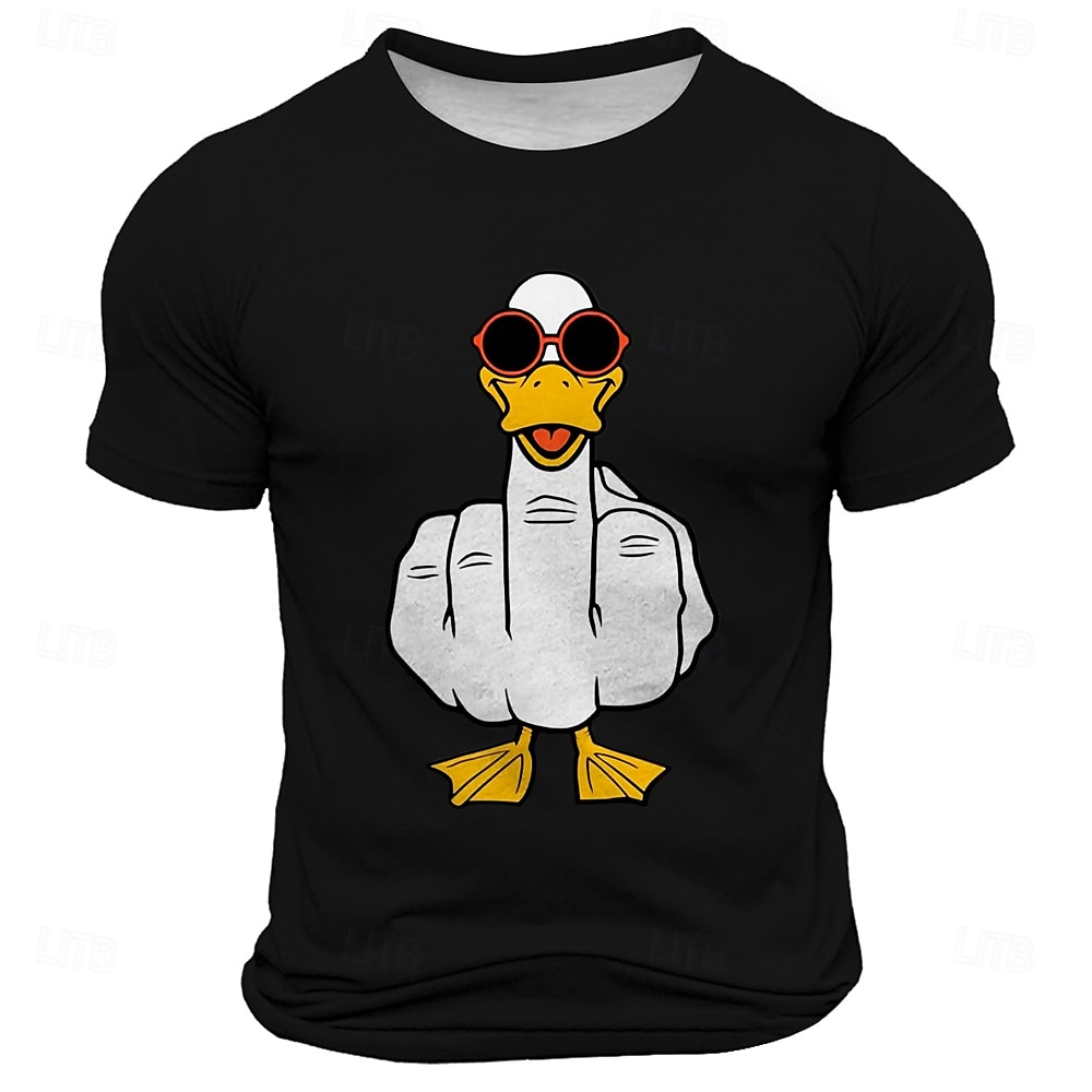 Menns Rude Offensive Morsom Gås T-skjorte Kortermet T-skjorte 3D Trykk Crew Neck Trøye Motetrend Daglig Gate Utendørs Svart Rød Blå Sommer Vår Klær Bekledning S M L XL XXL XXXL 2025 - $17.99 –P4