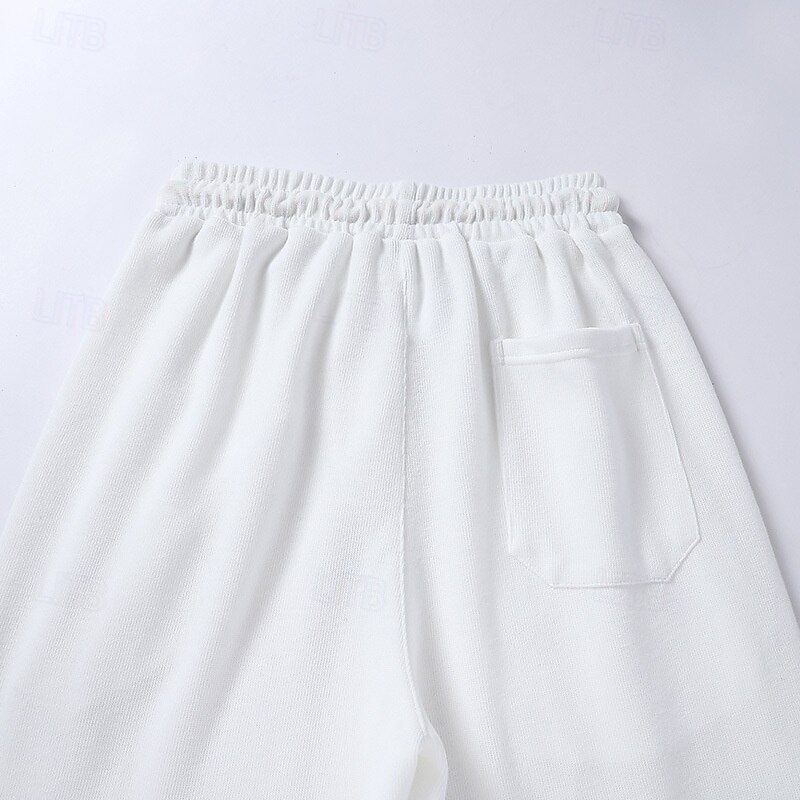 Men's Sherpa Fleece Pants Sweatpants Joggers Trousers Pocket Drawstring Elastic Waist Plain Comfort Warm Sports Outdoor Daily Fashion Casual Black White Micro-elastic 2025 - $20.99 –P5