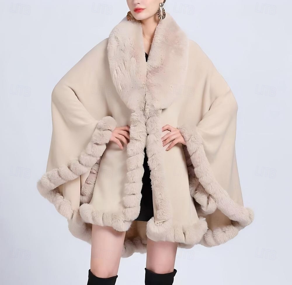 Châles en Fourrure Synthétique Élégant Mignon Femmes Manches Longues Fourrure de Lapin Châles de Mariage Avec Couleur Pure Pour Printemps Formelle de 2025 ? CAD $115.99 –P11