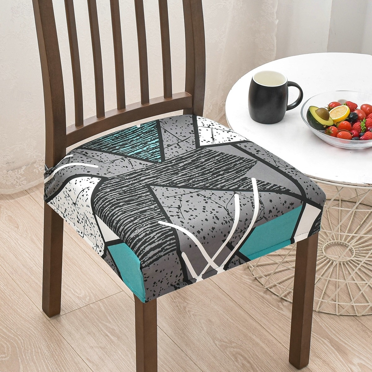 Set de huse pentru scaune elastice pentru scaune de sufragerie huse de scaune moi, detașabile, lavabile, pentru scaune de sufragerie, huse pentru scaune de sufragerie protector 2025 - $10.99 –P7