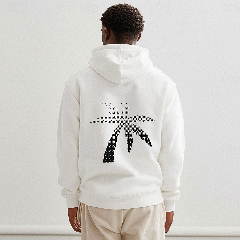 Hombre Sudadera con capucha y cremallera completa Negro Blanco Con Capucha Graphic Árbol Cremallera Estampado Navidad Regalos de Navidad Deporte Vintage Fresco Design Otoño Invierno Ropa Sudaderas 2025 - $47.99 –P1