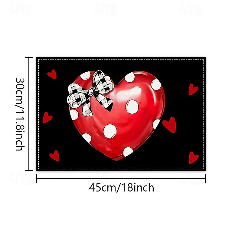 set di 4 tovagliette per San Valentino romantiche e decorative con motivi a forma di cuore o rosa resistenti e resistenti al calore perfette per aggiungere un tocco d'amore all'arredamento della tua del 2025 a $14.49 –P1