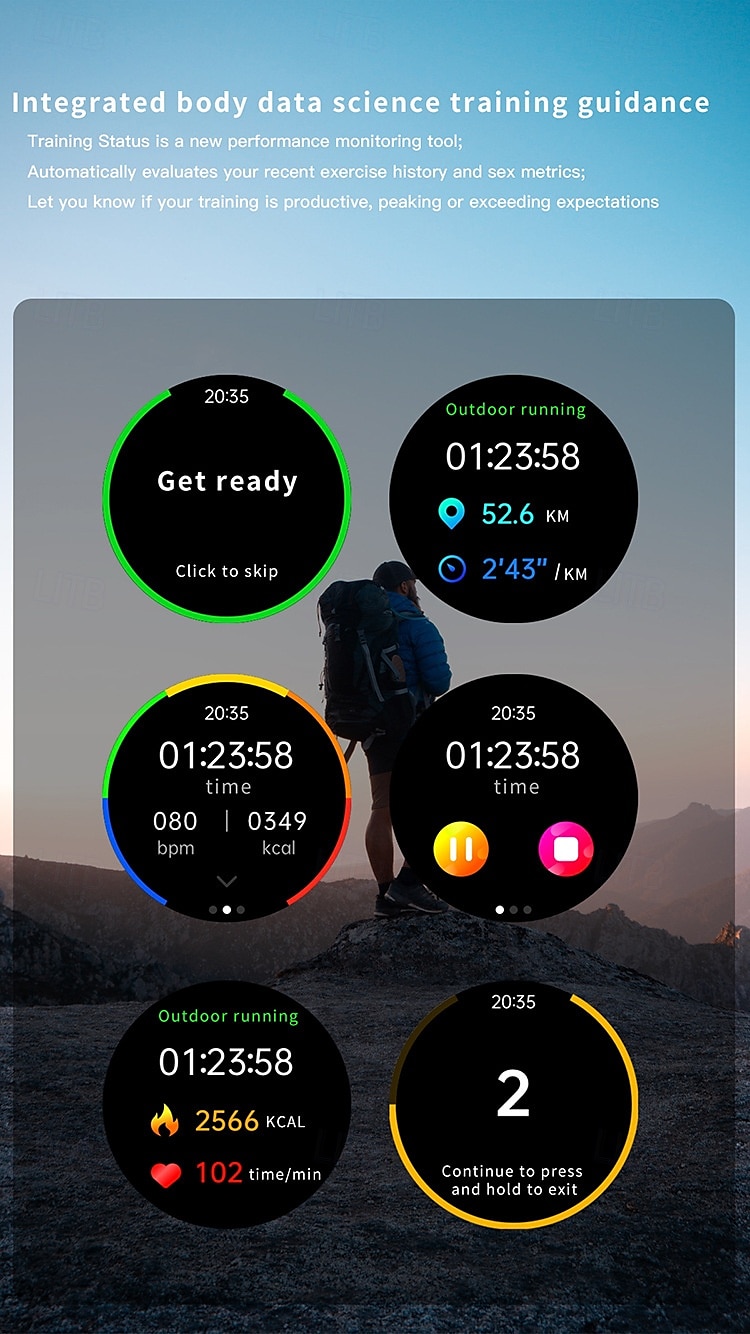F207 Slimme horloge 1.35 inch(es) Smart horloge Bluetooth Temperatuurbewaking Stappenteller Gespreksherinnering Compatibel met: Android iOS Dames Heren Lange stand-by Handsfree bellen Waterbestendig 2025 - $62.99 –P11