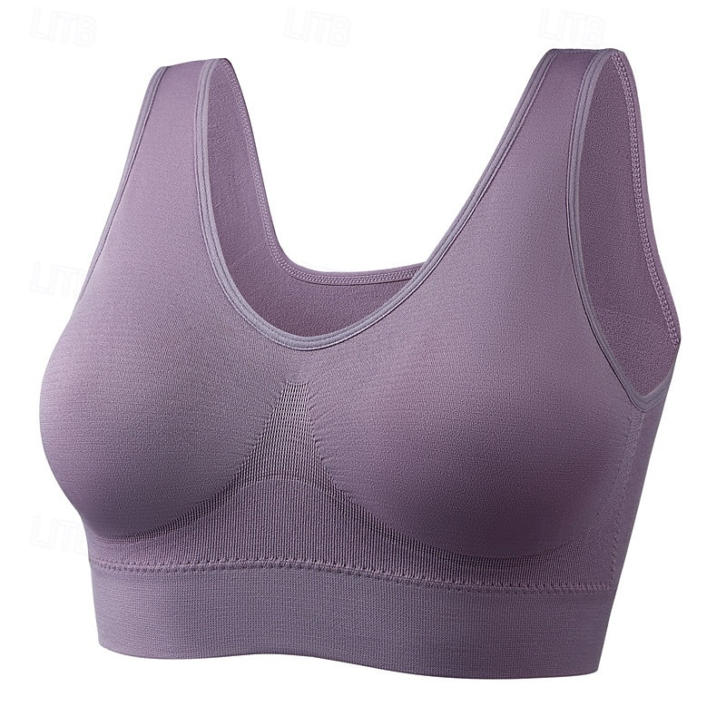 Per donna Reggiseno Intimo / Maglia Intima Top reggiseno Comodo Traspirante Resistente agli urti Imbottitura rimovibile Senza ferretto Semplice Sport Abbigliamento sportivo Rosa chiaro Blu chiaro del 2025 a $10.49 –P16