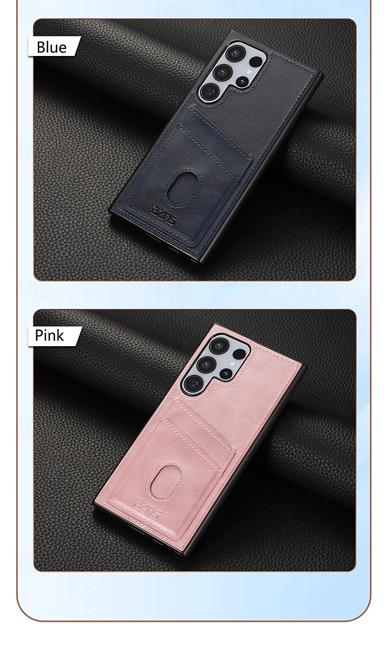 telefoon hoesje Voor S24 S24 Ultra Plus S24 FE S23 S22 S21 S20 Ultra Plus FE A55 A35 A25 A15 5G A54 A34 A14 A73 A53 A33 A23 A13 S25 Ultra Achterkant Kaartsleuf Schokbestendig Retro TPU PU-nahka 2025 - $13.99 –P10