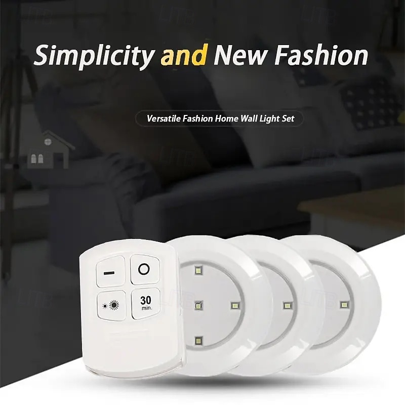 3pcs LED Touch Light Kit, LED Cabinet Light Wireless & Dimmable Warmwhite White for Bedrooms, Kitchens, Hallways 2025 - $13.49 –P9