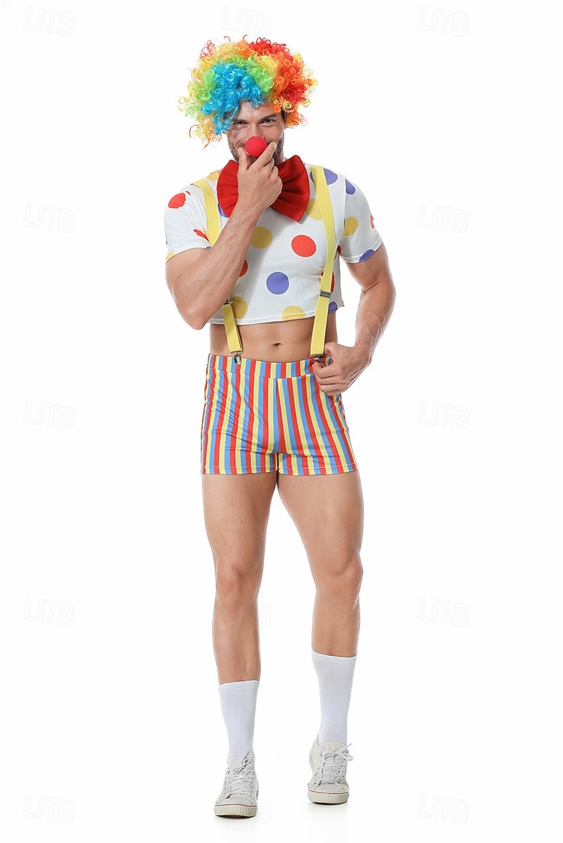 Žolík Klaun předvečer Všech svatých Úbory Kostým cirkus Karnevalový kostým Hrdost Duhová cosplay Dospělé Pánské předvečer Všech svatých Karneval Mardi Gras Výkon Pride Parade Měsíc hrdosti Jednoduch 2025 - $46.99 –P5