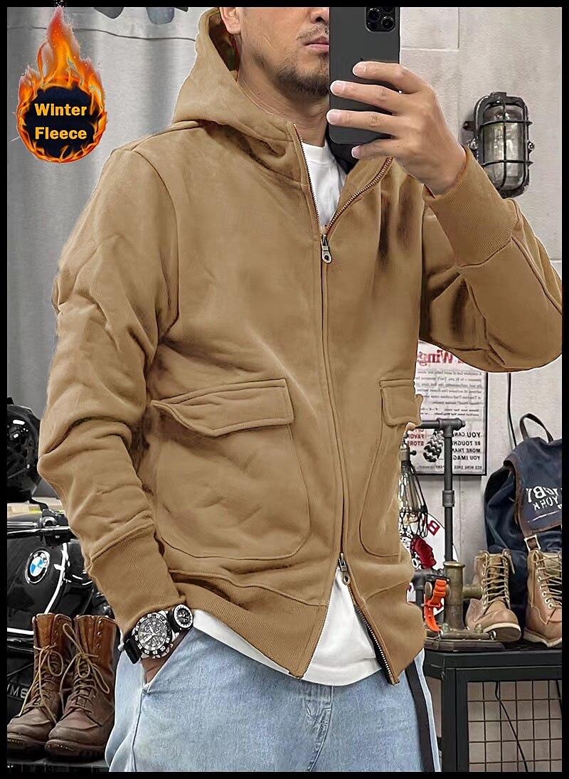 Per uomo Felpa con cappuccio Felpa con cappuccio tattica Nero Blu Cachi Grigio scuro Con cappuccio Liscio Sportivo Sport Abbigliamento di strada non-stampa Originale Essenziale Informale Inverno del 2025 a $36.99 –P7