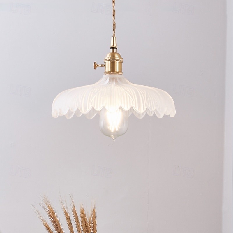 LED Modern Chandelier Lamp Flower Pattern Glass Ceiling Pendant Light V intage Bar Cafe Chandelier Fixtures Pendant Light Hanging Lamp Lighting Industrial Modern 25cm 110-240V 2025 - $101.99 –P11