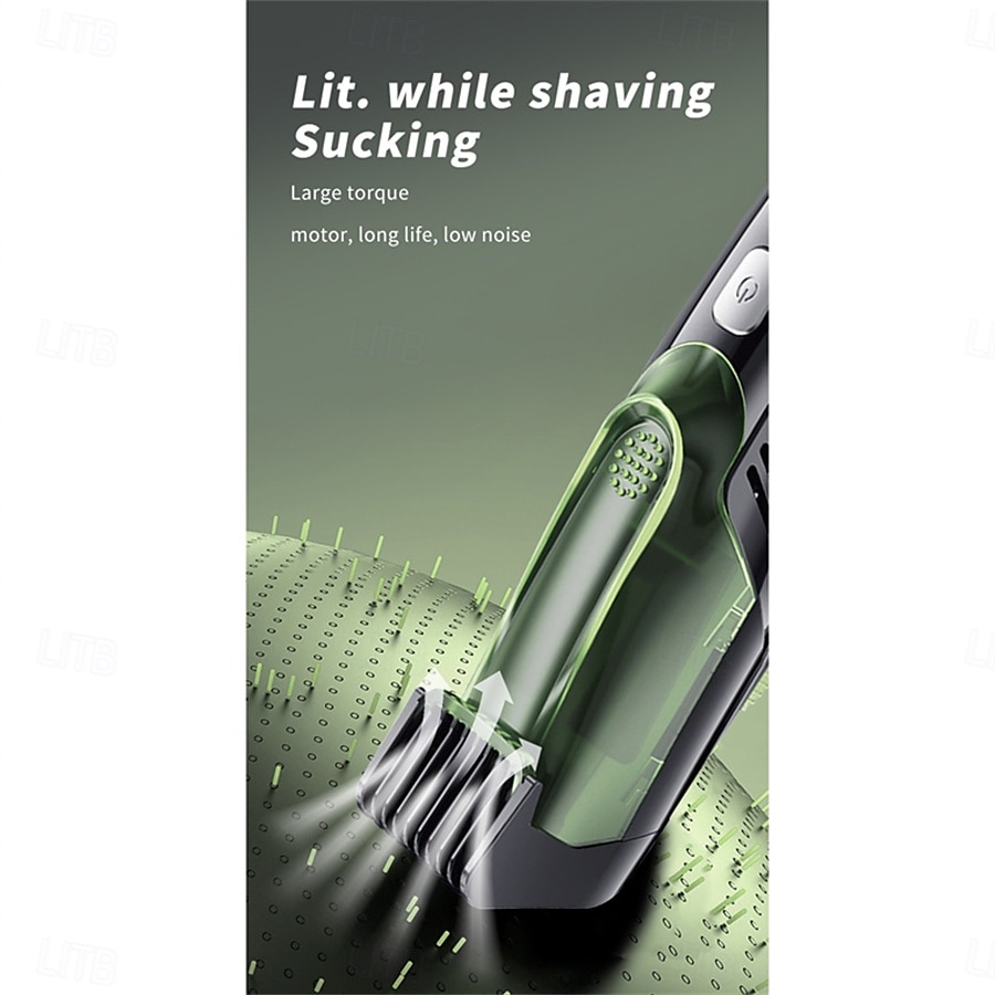 Vacuum Beard Shaver USB Rechargeable Vacuum Shaver Hair Clipper Washable Barber Hair Clipper Gifts for Men 2025 - $44.99 –P4