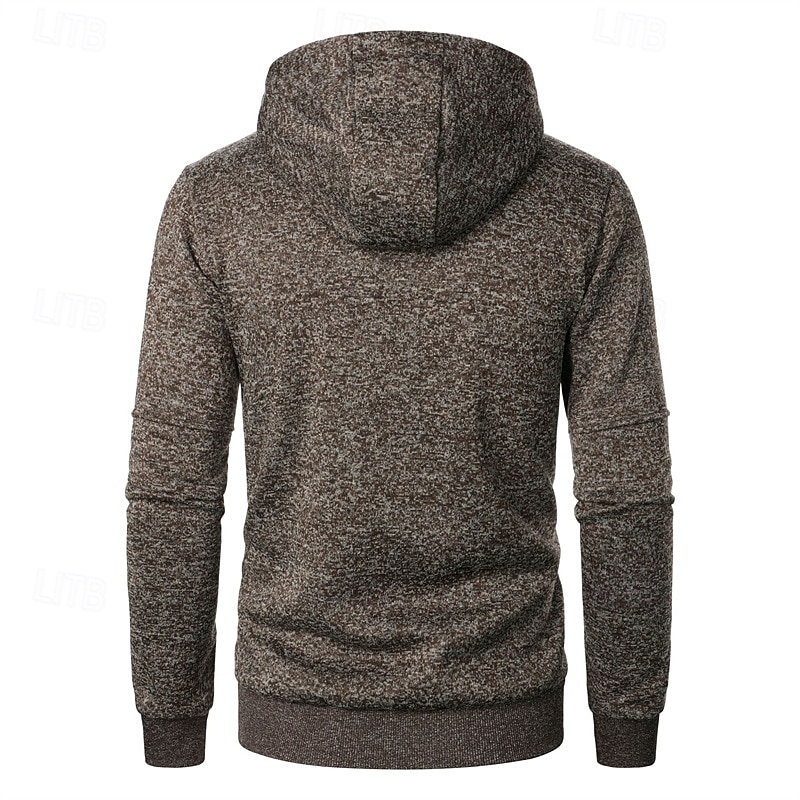 Herren Strickjacke Kurzer Pullover Zip Pullover Reißverschluss Strickpullover Gerippt Stricken Standard Tasche Feste Farbe Mit Kapuze Modisch Klassisch Urlaub Freizeitskleidung Bekleidung Herbst 2025 - $18.99 –P3