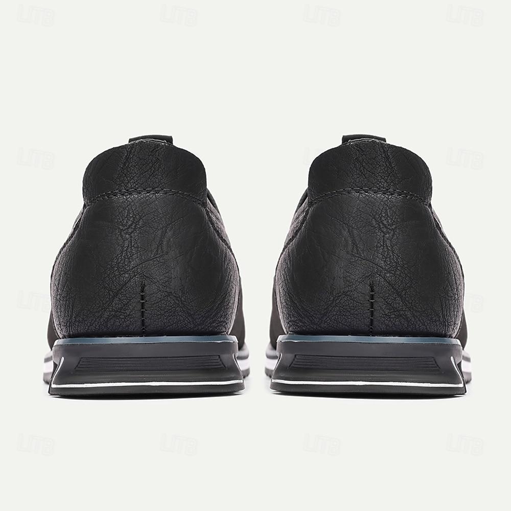 Schwarze Freizeit-Sneaker für Herren mit strukturiertem Obermaterial und mehrfarbiger Zwischensohle – stylische Schnürschuhe für jeden Tag und die Freizeit 2025 - $42.99 –P5