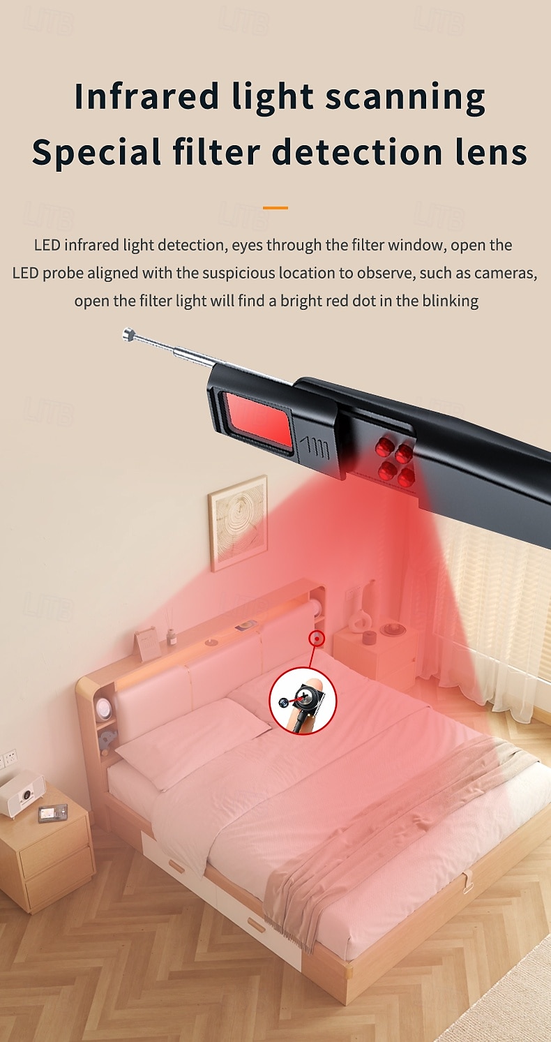 Hidden camera Infrared detector Anti-spy car GPS tracking listening device RF wireless signal scanner Gadget Security protection 2025 - $44.99 –P7