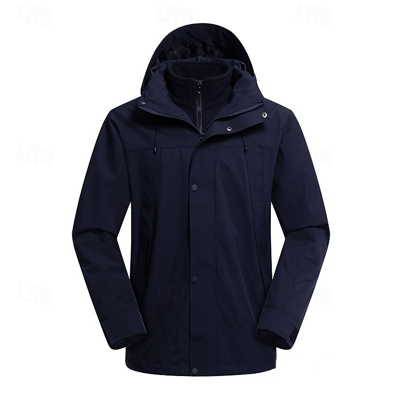 Herren Damen Soft Shell Jacke Wanderjacke Winter Draussen warm Fleece-Futter Windundurchlässig Wasserdicht 3-in-1-Jacke Vliesjacken Windbreaker-Jacke Reisen Schwarz Gelb Rot Marinenblau Grün 2025 - $75.99 –P6