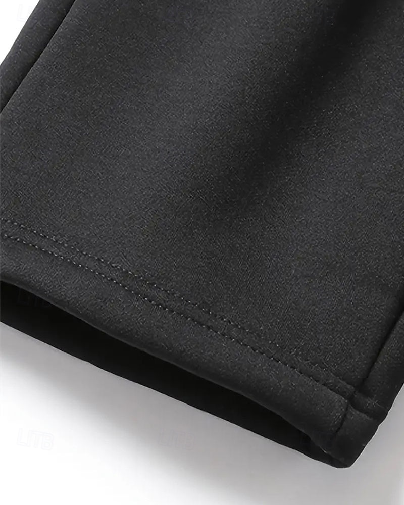 Homens Sherpa Calças de lã Calças de inverno Calças Calça de moletom de perna reta Bolsos Com Cordão Cintura elástica Tecido Conforto Quente Esportes Diário Moda Casual Preto Cinzento Micro-Elástica de 2026 por $17.99 –P4