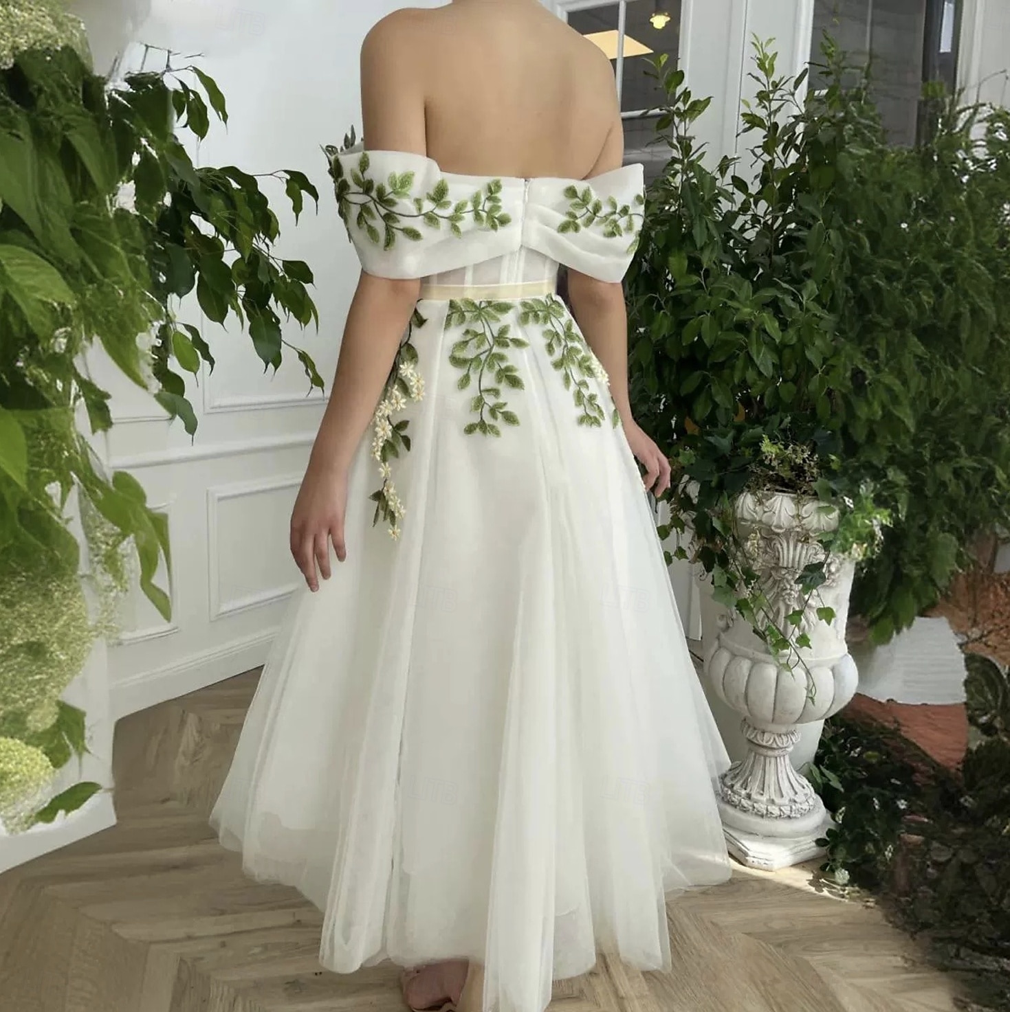 A-Linje Prom Kjoler Prinsesse Kjole Graduering Fest Slitasje Te Lengde Uten Ermer V Utringning Organza med Sløyfe(r) 2025 - $117.99 –P2