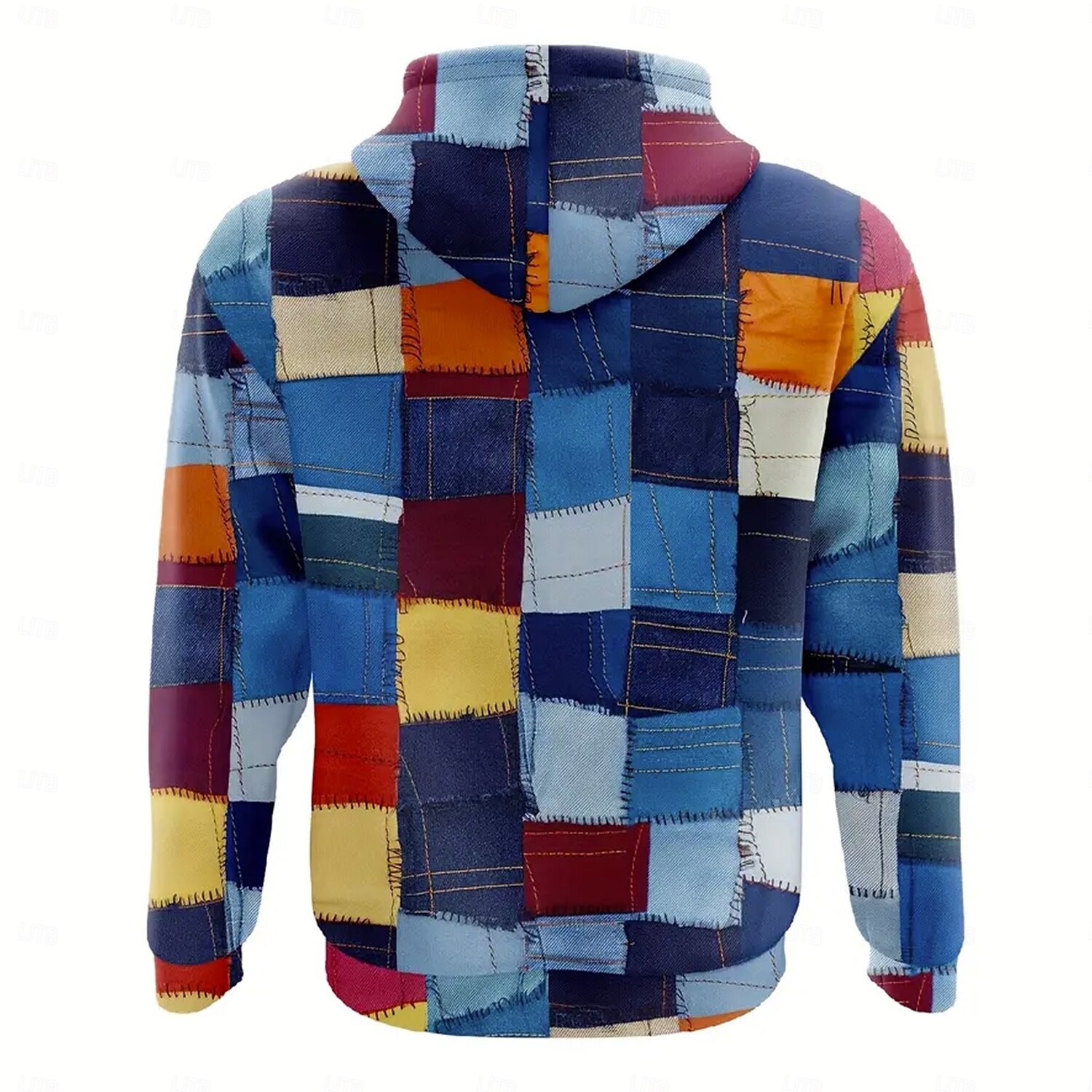 Homens Retalhos Moletons Moletom Casacos Moletom com capuz Gola Redonda Moda Impressão 3D Feriado Para Noite Streetwear Azul Com Cordão Outono Inverno Designer de 2025 por $29.99 –P6