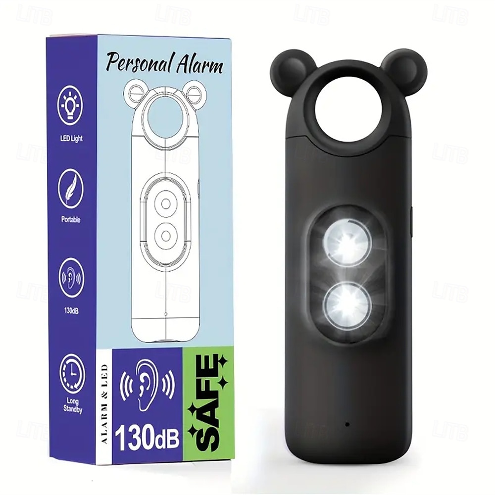 Personal Alarm Safe Sound 130dB USB Rechargeable Self Siren Security Alarms Safety Devices For Women Elderly With Alert Panic Button LED 2025 - $23.99 –P11