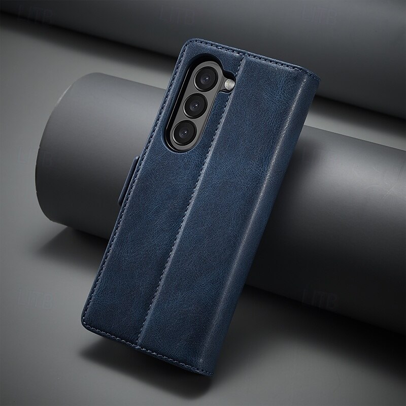 telefon Carcasă Pro Samsung Galaxy Z-sklad 7 Z Fold 6 Z Fold 5 Z Fold 4 Flip Cover se stojánkem Magnetické Slot pro kartu Retro TPU PU kůže 2025 - $18.99 –P4