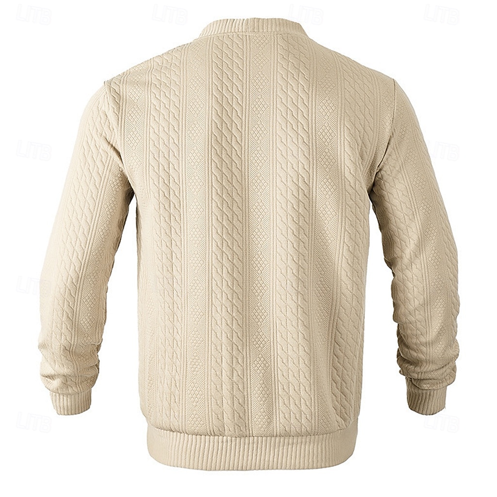 Homens Moletom Jaqueta de suor Preto Azul Marinha Cáqui Cinzento Decote V Tecido Bolsos Trabalho Desportos e Ar livre Casual Roupa de rua Básico Casual Primavera & Outono Estações Cruzadas Roupa de 2026 por $34.99 –P3