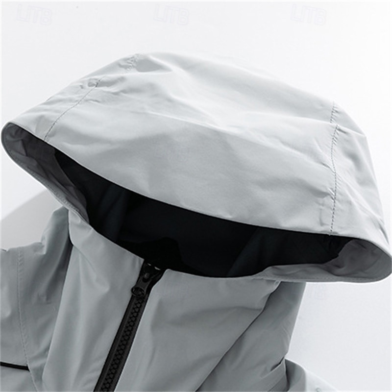 Herren Wanderjacke Draussen Farbblock Wasserdicht Windundurchlässig Reißverschluß vorne Leichte Jacke Voller Reißverschluss Camping / Wandern / Höhlenforschung Schwarz Gelb Grün Grau 2025 - $85.99 –P8