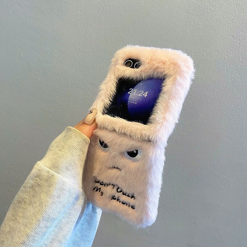 teléfono Funda Para Z Flip 6 Z Flip 5 Z Flip 4 Z Flip 3 Funda Trasera Antigolpes Retro Felpa 2025 - $18.99 –P2