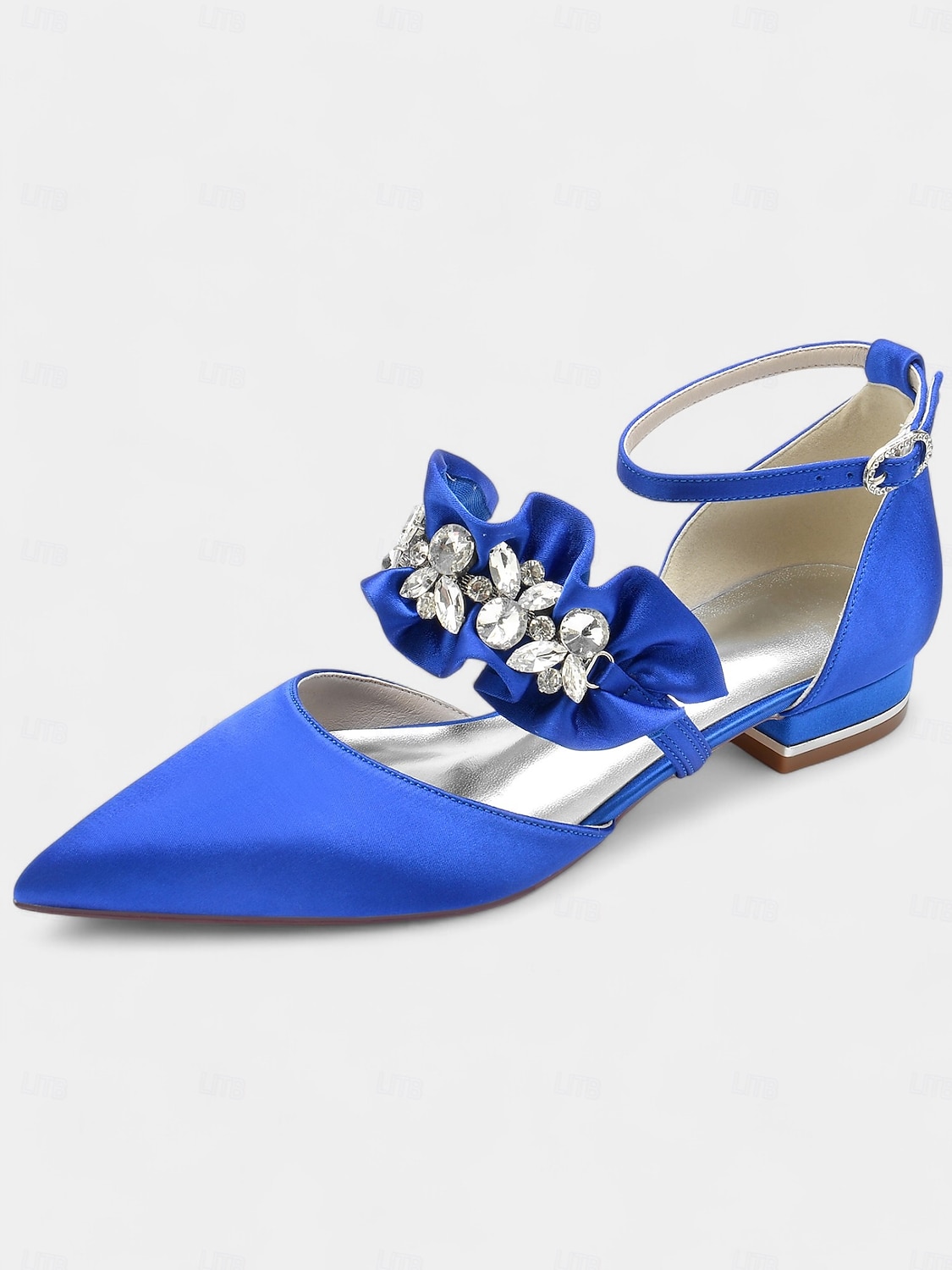ballerine da donna in raso nero con punta affilata e decorazioni floreali in strass – scarpe eleganti per matrimoni ed eventi formali del 2025 a $64.99 –P13