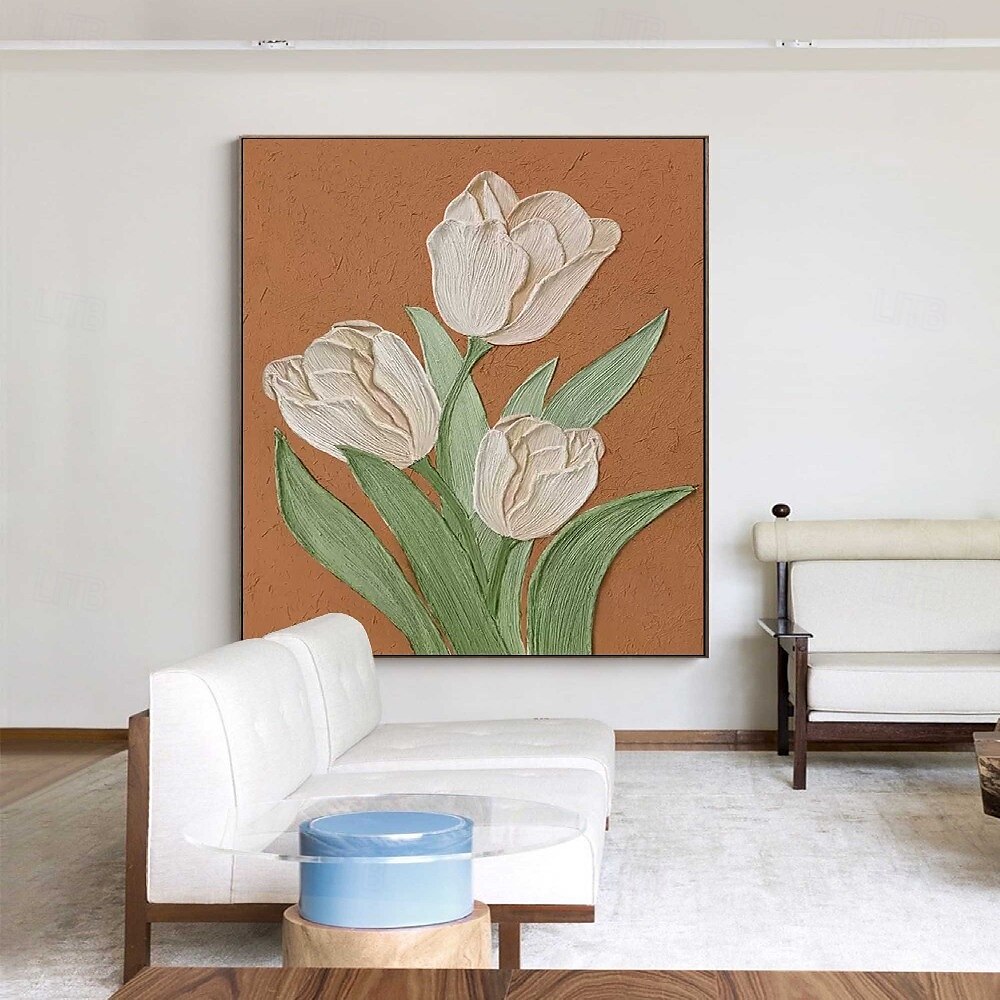 handgemachtes handgemaltes Ölgemälde Wand Purole Blumenlandschaftsgemälde 3D Gold strukturierte Wandkunst abstraktes Blumengemälde auf Leinwand große benutzerdefinierte florale Wandkunst elegantes 2025 - $125.99 –P5