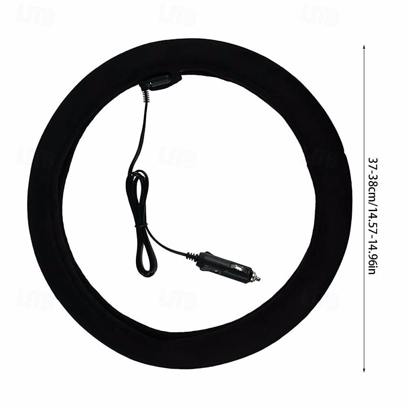 dc12v 38cm biluppvärmd rattkåpa byte snabbuppvärmning elektrisk auto rattkåpa biltillbehör 2025 - $35.99 –P3