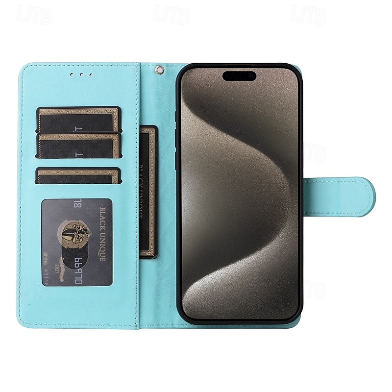 هاتف غطاء من أجل ايفون 16 برو ماكس بلس آيفون 15 برو ماكس بلس iPhone 14 13 12 11 Pro Max Plus iPhone 14 Pro Max iPhone 13 12 11 Pro Max غطاء الوجه مع حامل مع رباط المعصم فتحة لبطاقة مكتب  /  الأعمال 2025 - $15.99 –P5
