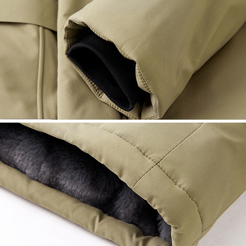 Męskie Kurtka turystyczna Zima Na wolnym powietrzu Keep Warm Polarowa podszewka Odporność na wiatr Kurtka wiatrówka Podróżowanie Czarny Khaki Ciemnoniebieski 2025 - $93.99 -P5