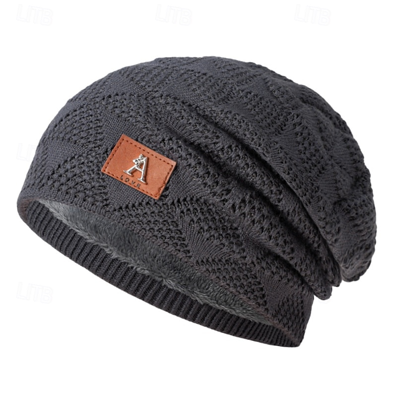 Pánské Unisex Čepice Beanie Zimní čepice Kulichy 骷髅头毛线帽 Pletená čepice Černá Fialová Akrylová vlákna Pletený Útulný Denní nošení Jdeme ven Plná / Jednobarevná Teplý 2025 - $8.49 –P4