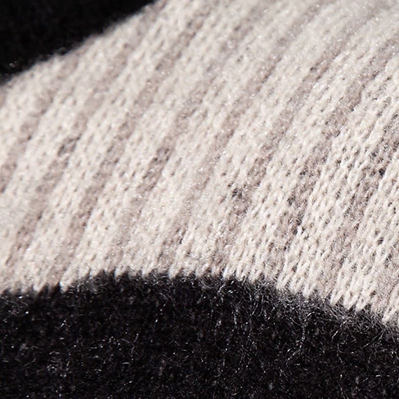 Men's Pullover Sweater Jumper Knit Sweater Ribbed Knit Regular Knitted Stripe Crew Neck Fashion Basic Daily Wear Date Clothing Apparel Fall & Winter Black M L XL 2025 - $24.99 –P9
