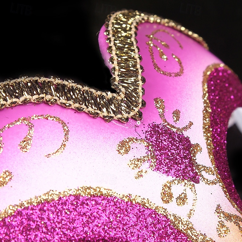 Arlequina Máscara de carnaval Máscara veneciana Colombina Adulto Mujer Media cara Fiesta Mascarada Carnaval de Venecia Víspera de Todos los Santos Carnaval Mardi Gras Disfraz de carnaval fácil 2025 - $18.49 –P3