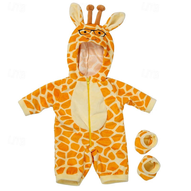 Anzug + Schuhe Puppen-Outfit für 18 Zoll 43cm Babypuppe süße Pullover Strampler Puppenkleidung 2025 - $22.99 –P6