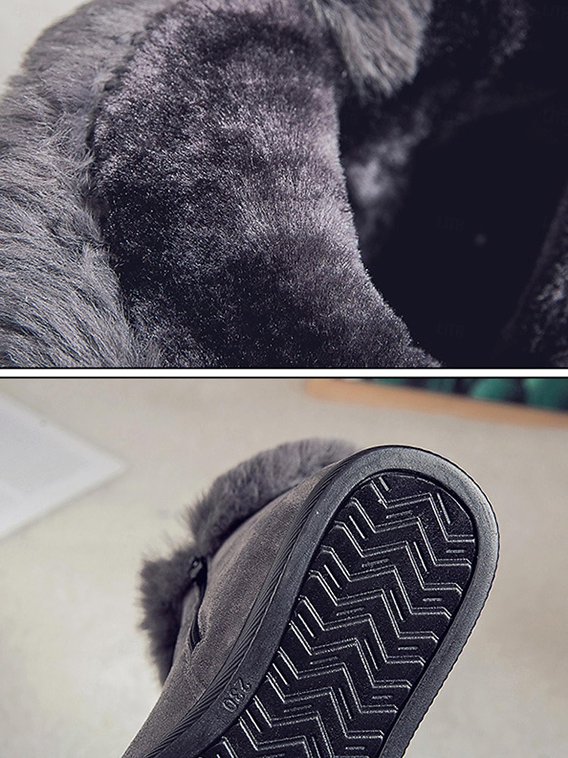 botins femininos de camurça bordô com punho de pele sintética e sola antiderrapante – calçados quentes de inverno para uso casual e ao ar livre de 2025 por $34.99 –P10