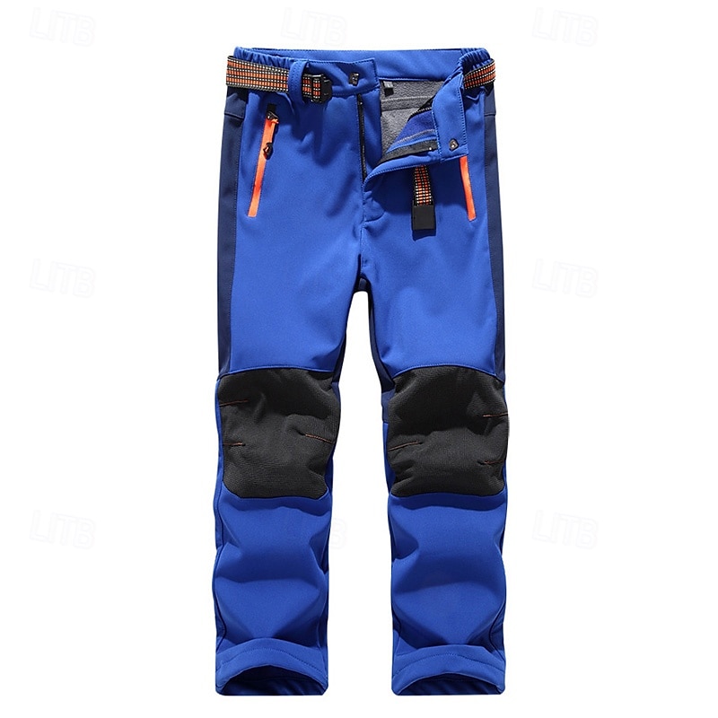 Boys Girls' Combat Pants Cargo Pants Hiking Pants Trousers Patchwork Winter Outdoor Regular Fit Warm Breathable Soft Pants / Trousers Zipper Pocket Black Red Running Camping / Hiking / Caving 2025 - $28.79 –P12