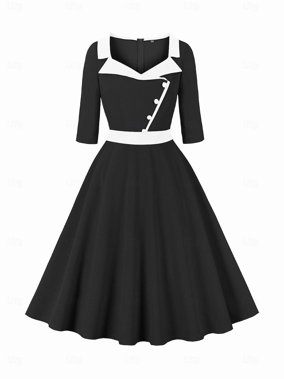 Retro Vintage 1950er Vintage-Kleid Kleid A-Linie Damen Karneval Neujahr Maskerade Alltagstauglich Junggesellinnenabschiedsparty Erwachsene Kleid 2025 - $37.99 –P3