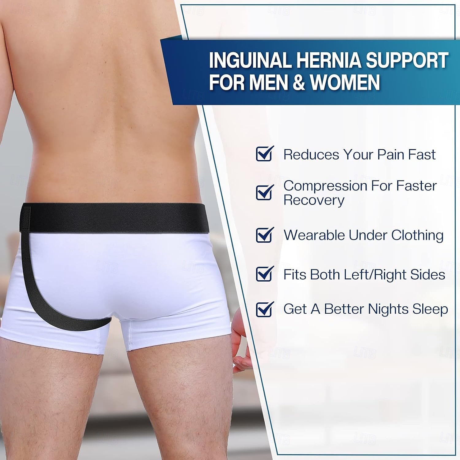 Hernia Belt for Men Inguinal Hernia Support  Groin or Lower Abdominal Hernia Truss Hernia Belts for Women or Mens Inguinal Hernias Support Belt  With Pressure Pad Fits Left or Right Groins 2025 - $30.99 –P2
