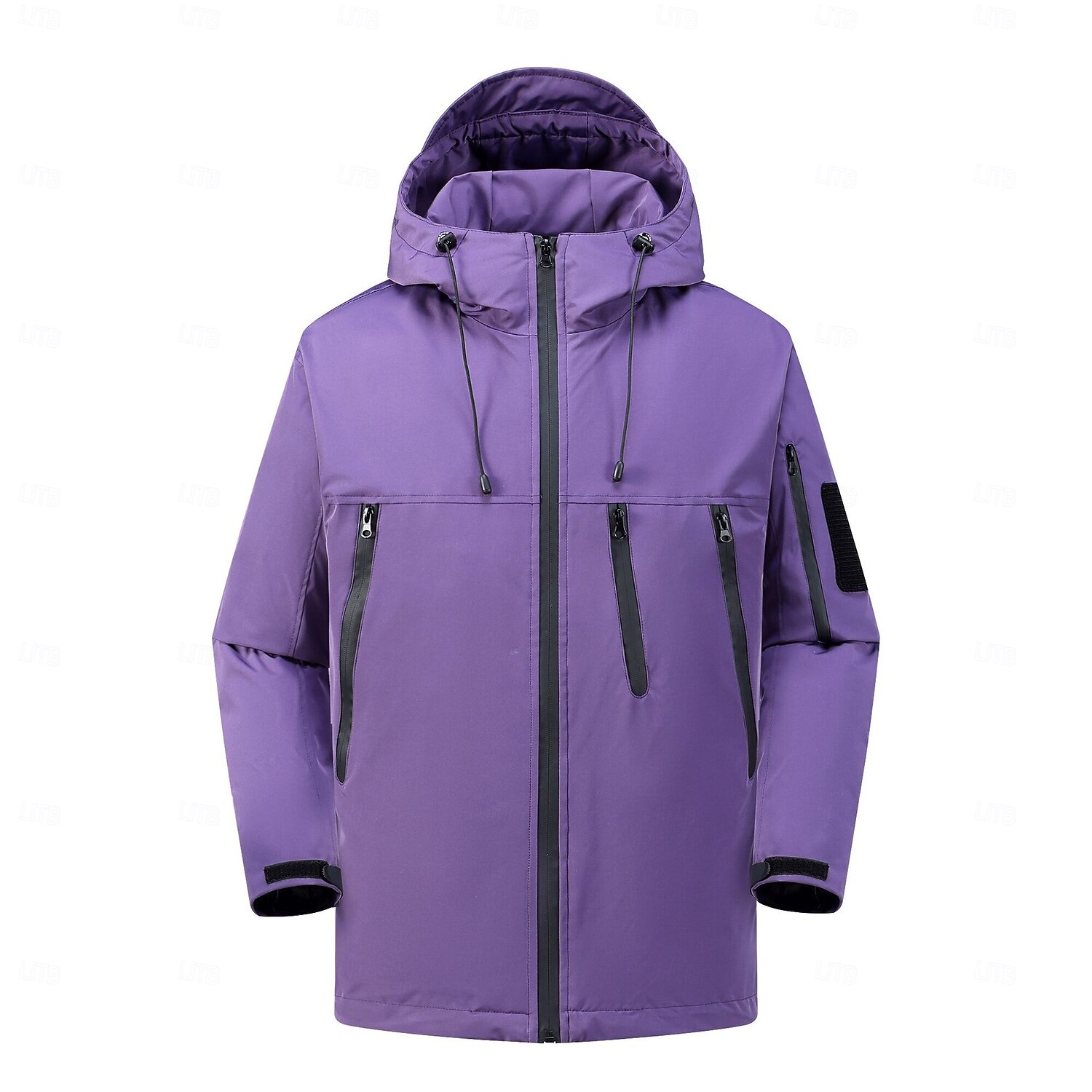 Homens Jaqueta de Trilha Ao ar livre Bloco de cor Prova-de-Água A Prova de Vento Zíper Frontal Jaqueta leve Zip Completo Campismo / Escursão / Espeleologismo Preto Verde Tropa Roxo de 2025 por $78.99 -P2