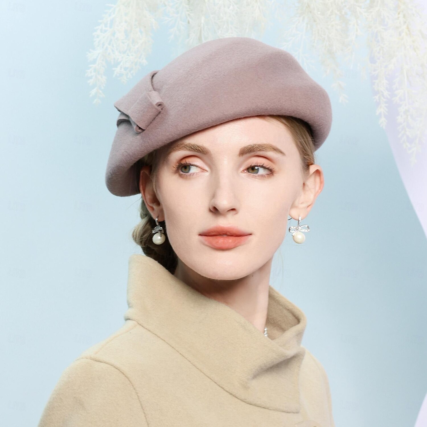 hattar 100% ull basker hatt bowler / cloche hatt bröllop tefest elegant bröllop med ren färg skarvning huvudbonader huvudbonader 2025 - $36.99 –P5