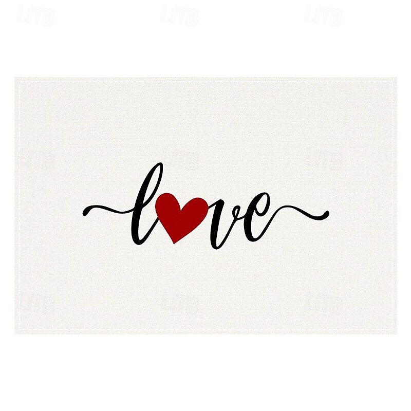 Valentine's Day Placemats Set of 4 Romantic and Decorative Table Mats Featuring Heart or Rose Patterns Durable and Heat-Resistant Perfect for Adding a Touch of Love to Your Dining Table Decor 2025 - $14.49 –P6