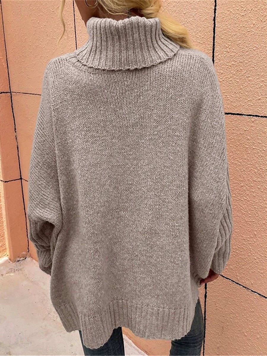 Femme Pull Chandail Décontractées Flexible Couleur monochrome A côtes Col Roulé Tricoté manche longue Hauts réguliers Tricoter Extérieur du quotidien Fin de semaine Vert Kaki Automne Hiver de 2025 ? $45.99 –P2