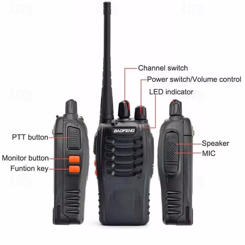 2Pcs Walkie Talkie Two-way Radio Set BF 888s UHF 400-470MHz 16CH Walkie-talkie Radios Transceiver 2025 - $76.99 –P4
